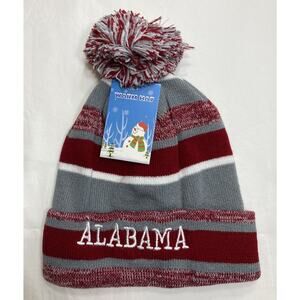 Alabama Crimson Tide Pom Pom Cuffed Knit Beanie Women's NCAA